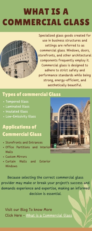 Applications and Types of Commercial Glass
