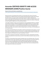 Accurate CERTIFIED IDENTITY AND ACCESS MANAGER (CIAM) Practice Course - slide 1