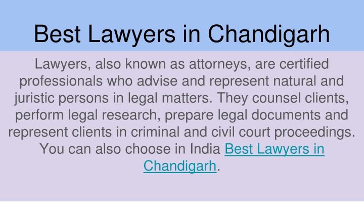 best lawyers in chandigarh