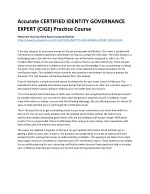 Accurate CERTIFIED IDENTITY GOVERNANCE EXPERT (CIGE) Practice Course - slide 1
