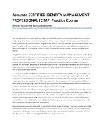Accurate CERTIFIED IDENTITY MANAGEMENT PROFESSIONAL (CIMP) Practice Course - slide 1