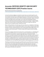 Accurate CERTIFIED IDENTITY AND SECURITY TECHNOLOGIST (CIST) Practice Course - slide 1