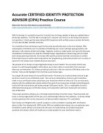 Accurate CERTIFIED IDENTITY PROTECTION ADVISOR (CIPA) Practice Course - slide 1