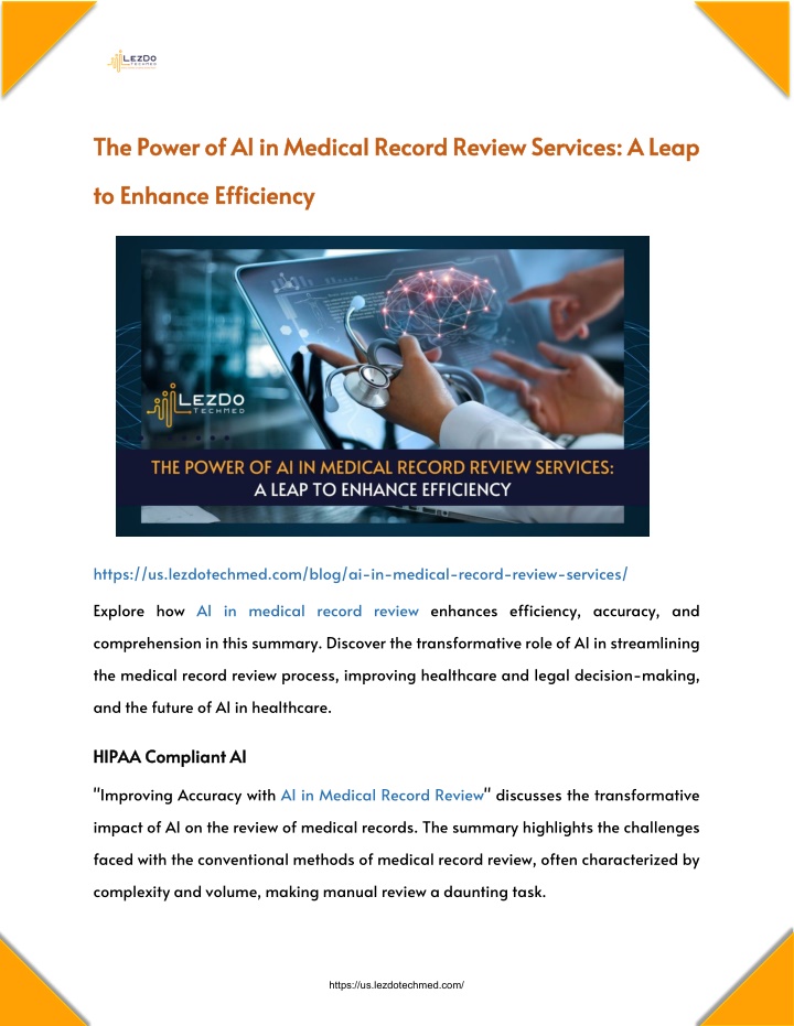 the power of ai in medical record review services