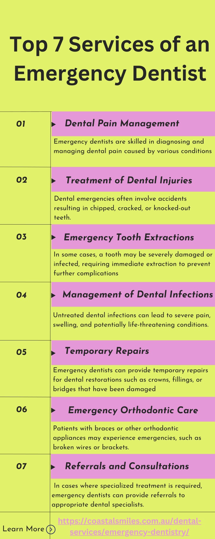 top 7 services of an emergency dentist