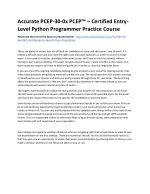 Accurate PCEP-30-0x PCEP™ – Certified Entry-Level Python Programmer Practice Cou - slide 1