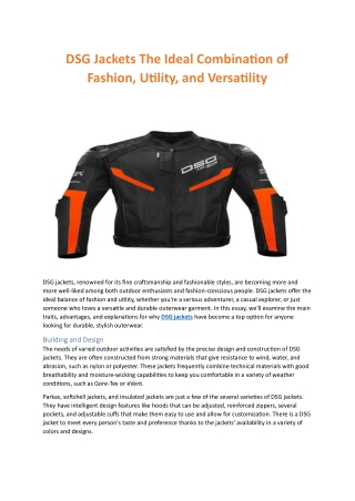 dsg jackets the ideal combination of fashion