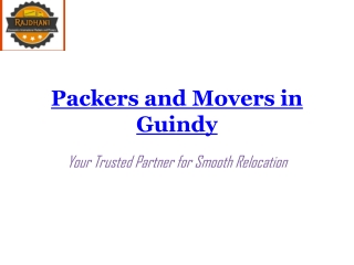 Packers and Movers in Guindy