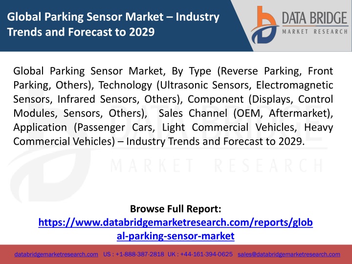global parking sensor market industry trends
