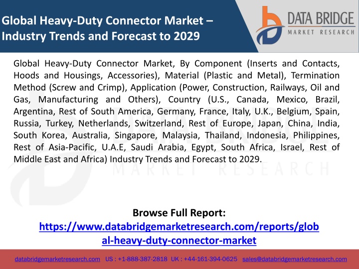 global heavy duty connector market industry