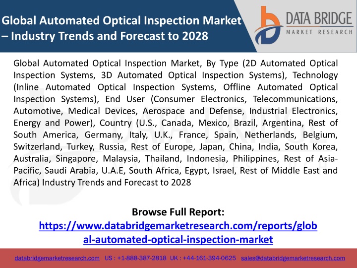 global automated optical inspection market