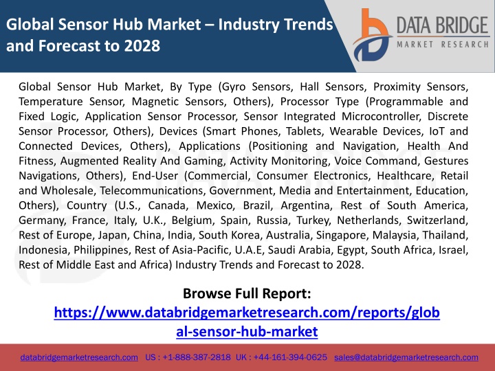 global sensor hub market industry trends