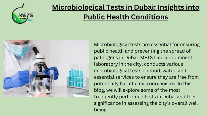microbiological tests in dubai insights into