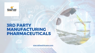 3rd party Manufacturing Pharmaceuticals | Starvid Healthcare