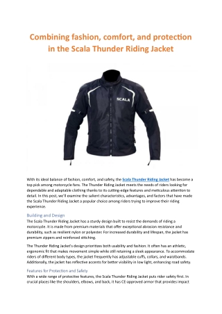 combining fashion comfort and protection
