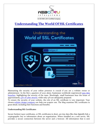 understanding the world of ssl certificates