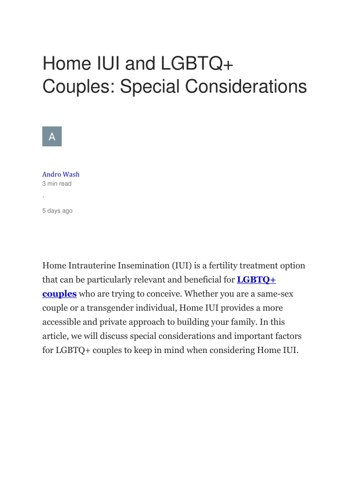 home iui and lgbtq couples special considerations