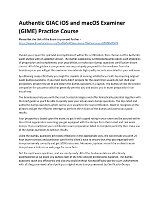 authentic giac ios and macos examiner gime