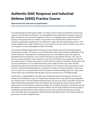 authentic giac response and industrial defense