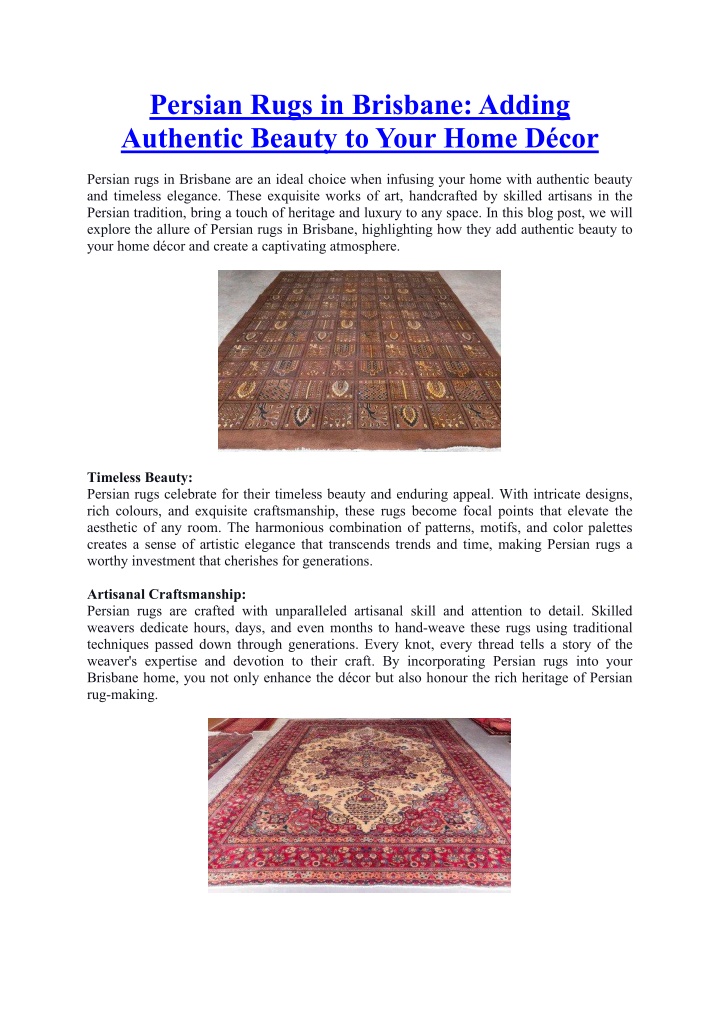 persian rugs in brisbane adding authentic beauty