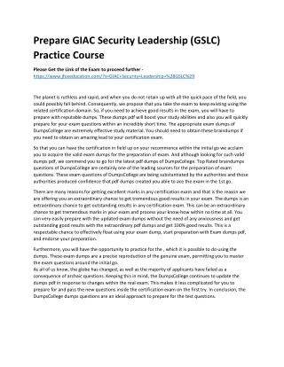 prepare giac security leadership gslc practice