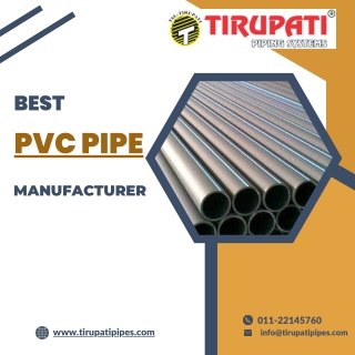 Tirupati - No1 brand of PVC Pipes