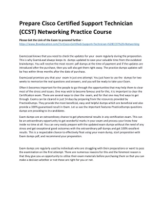 prepare cisco certified support technician ccst