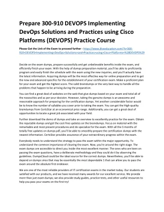 prepare 300 910 devops implementing devops