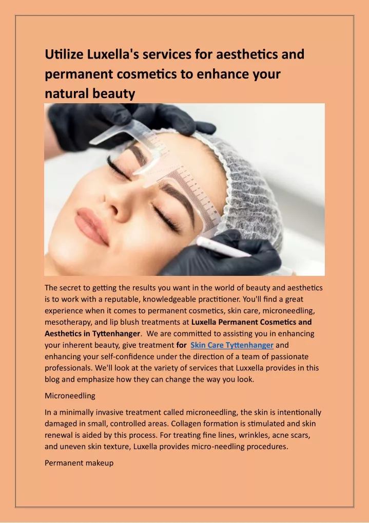 utilize luxella s services for aesthetics