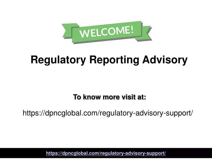 regulatory reporting advisory