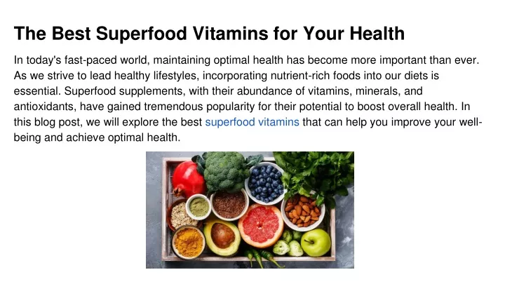 the best superfood vitamins for your health