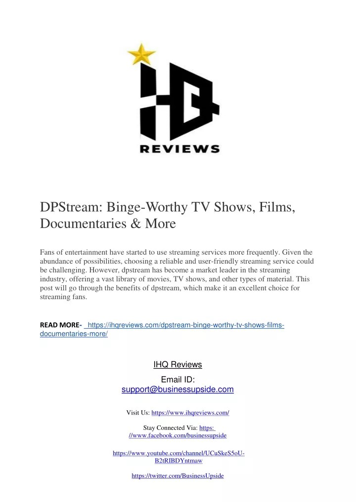 dpstream binge worthy tv shows films