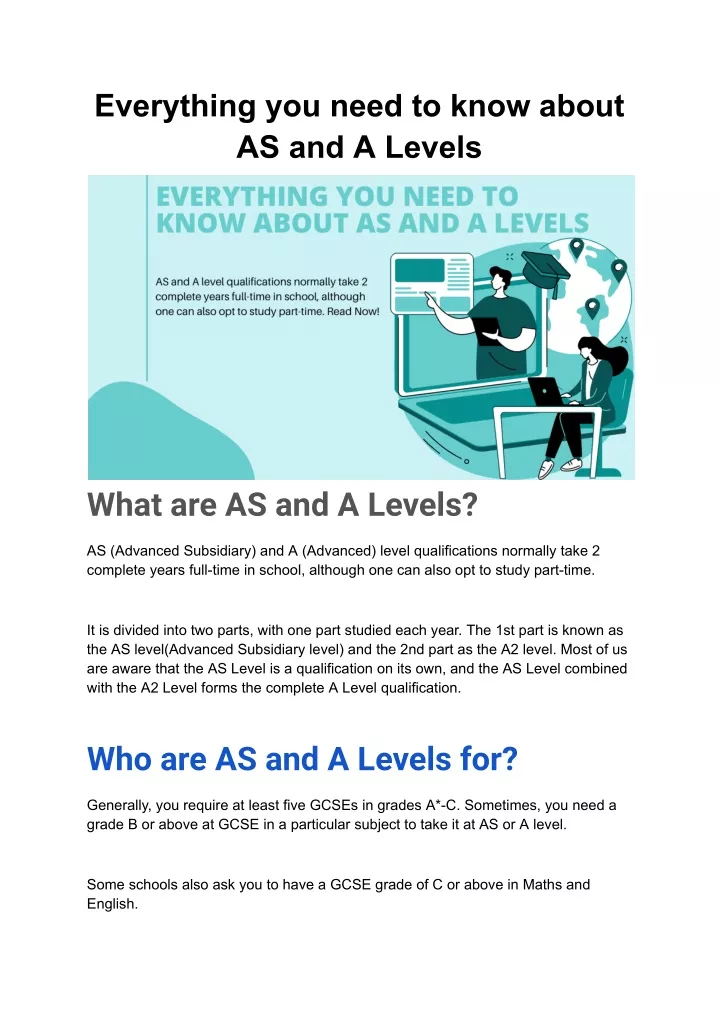 PPT - Everything You Need To Know About AS And A Levels PowerPoint ...