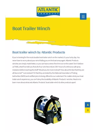 Boat Trailer Winch