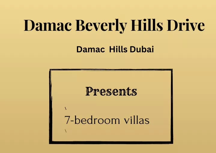 damac beverly hills drive