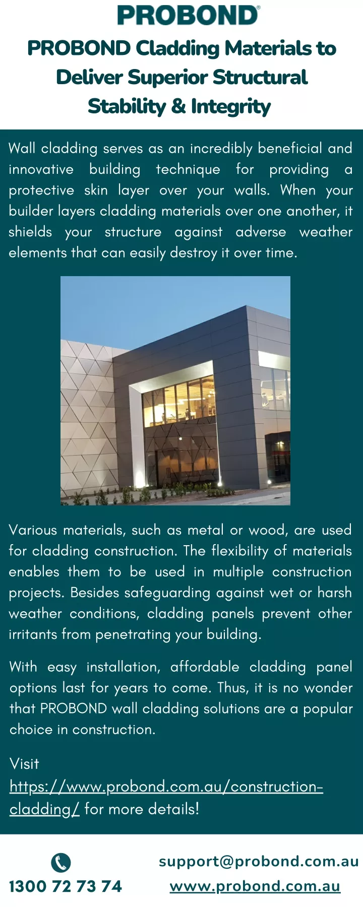 probond cladding materials to deliver superior