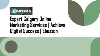 Expert Calgary Online Marketing Services | Achieve Digital Success | Ebuzzon