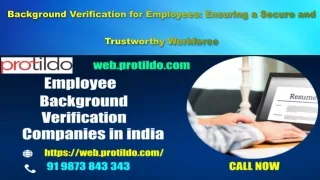 Background Verification for Employees