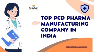 Top PCD Pharma Manufacturing Company in India | Starvid Healthcare