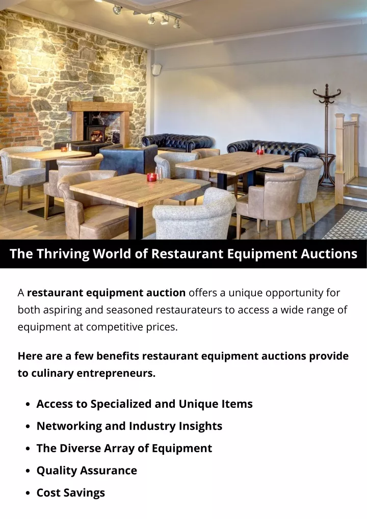 the thriving world of restaurant equipment