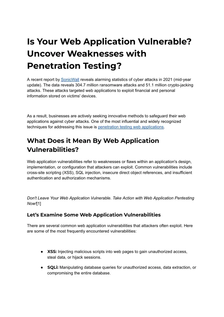is your web application vulnerable uncover
