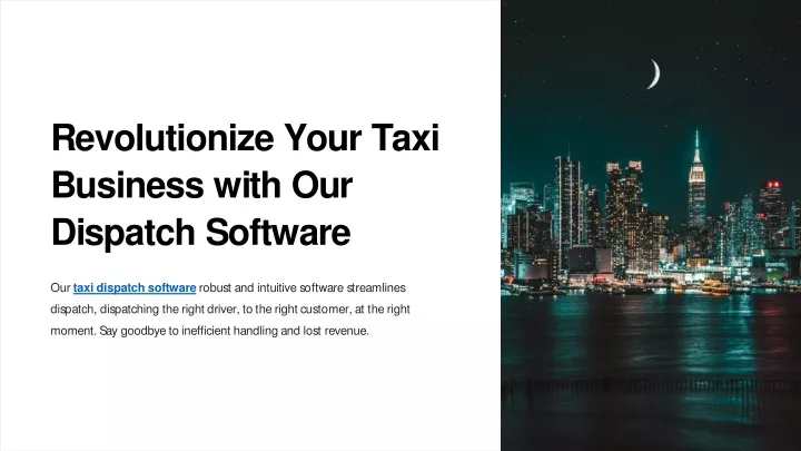 revolutionize your taxi business with