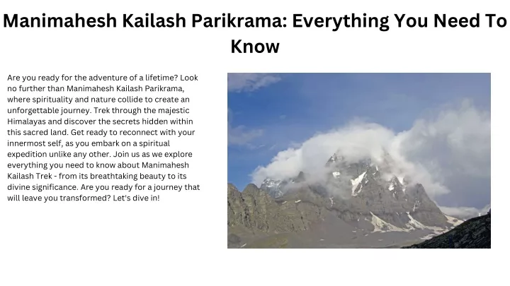 manimahesh kailash parikrama everything you need