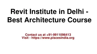 Revit Institute in Delhi - Best Architecture Course
