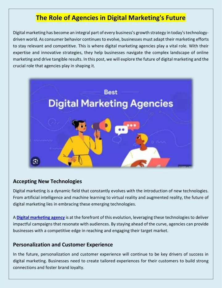the role of agencies in digital marketing s future