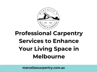 Professional Carpentry Services to Enhance Your Living Space in Melbourne