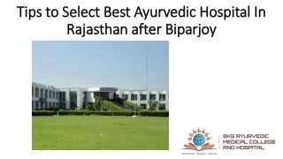 Tips to Select Best Ayurvedic Hospital In Rajasthan after Biparjoy