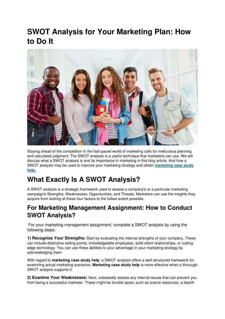 swot analysis for your marketing plan how to do it