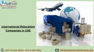International Relocation Companies in UAE | Safeway intl Shipping