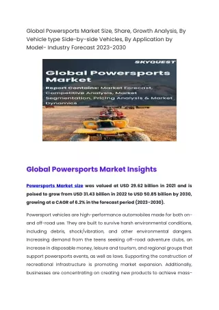 global powersports market size share growth